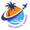Grey Digital Nomads Logo Work for Nomads How To Guide Lifestyle articles